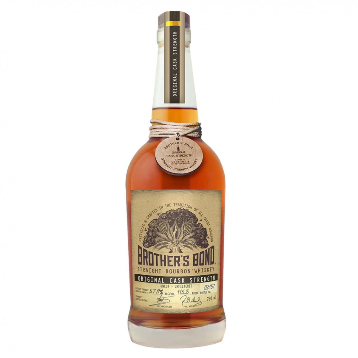 Brother’s Bond Original Cask Strength Straight Bourbon Whiskey Unfiltered 750 ml (57,9% Vol.)  - Ian Sommerhalder & Paul Wesley - Neue limitierte Edition